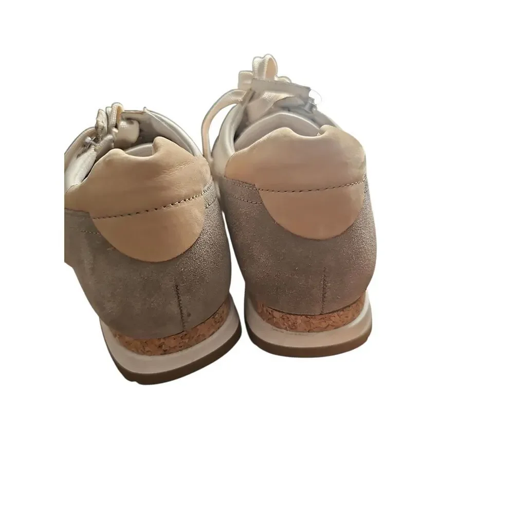 Gabor Comfort sneaker cream tan olive green US sz 9.5  UK sz 7 shoes